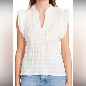 BB Dakota XS White Hearts A Flutter Top